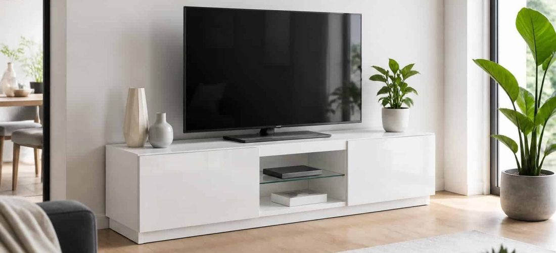 découvrez comment la décoration moderne met en avant le meuble tv blanc laqué, une pièce élégante et fonctionnelle disponible chez but pour sublimer votre intérieur.
