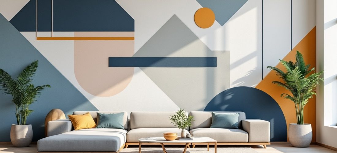 découvrez comment la décoration murale géométrique utilise la peinture pour structurer et dynamiser vos espaces avec style et modernité.