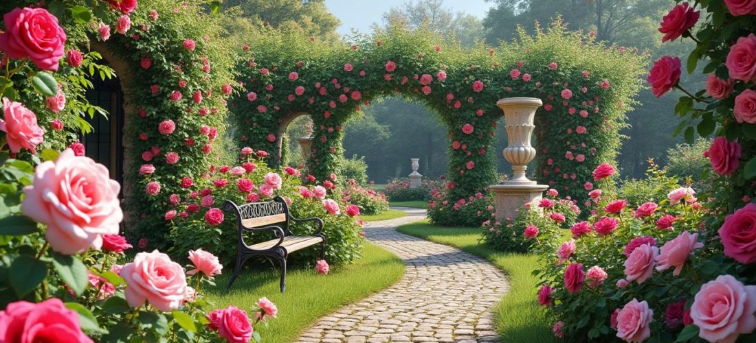 découvrez un jardin à thème dédié exclusivement aux roses anciennes, où tradition et beauté s'entremêlent pour une expérience florale unique.