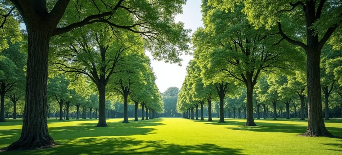 découvrez comment le jardin de plaine utilise des arbres à haute tige pour offrir de l'ombre naturelle et créer un espace ombragé agréable.