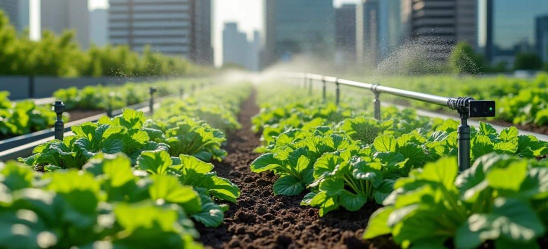 découvrez comment un jardin potager urbain utilise des systèmes d'arrosage connectés pour optimiser l'eau et faciliter l'entretien de vos plantes en milieu citadin.
