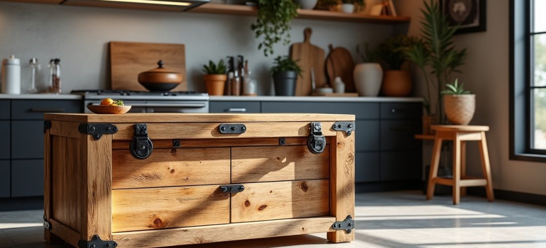 découvrez comment un meuble d'atelier apporte un charme brut et authentique à votre cuisine, alliant fonctionnalité et style industriel.