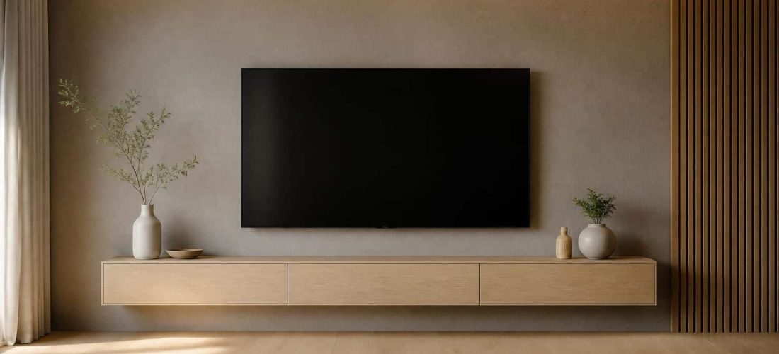découvrez comment un meuble tv de faible profondeur 20 cm sublime votre mur de salon en optimisant l'espace avec style et fonctionnalité.