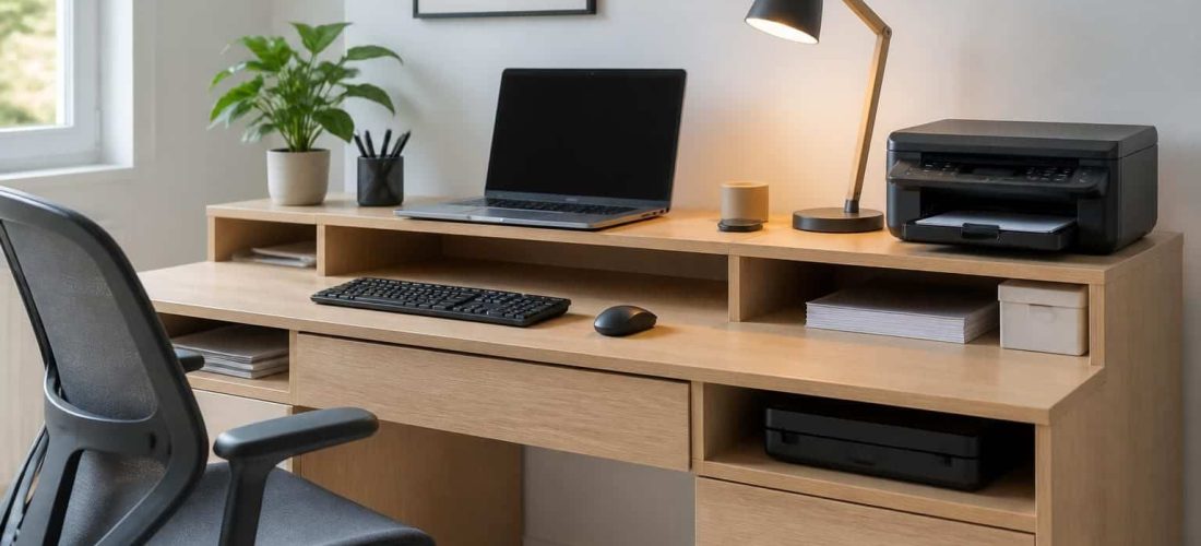 découvrez nos meubles fonctionnels pour ordinateur et imprimante, conçus pour optimiser votre espace de travail et améliorer votre productivité.